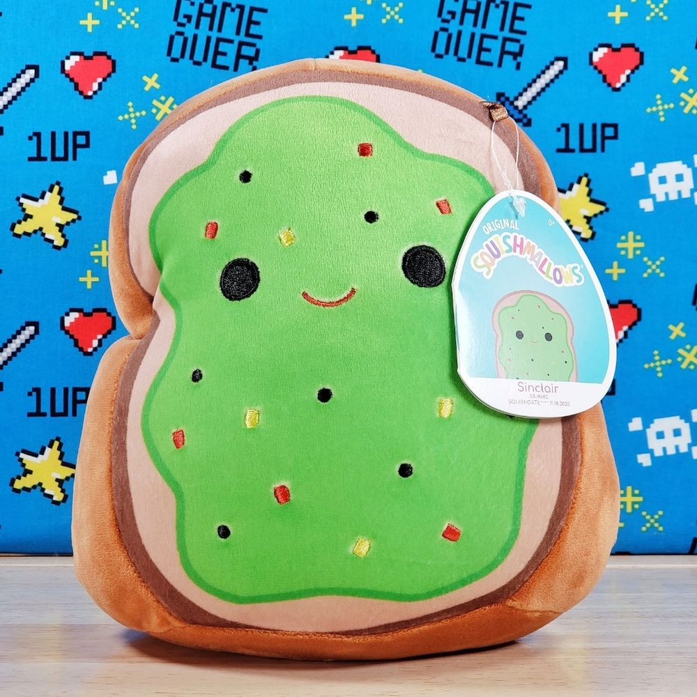 Squishmallow Sinclair the Avocado Toast 8" UltraSoft Stuffed Food Plush Toy NWT - Picture 1 of 12